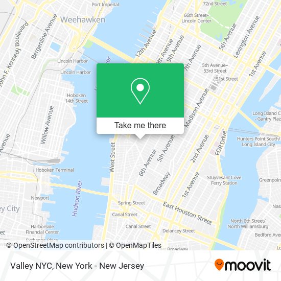 Mapa de Valley NYC