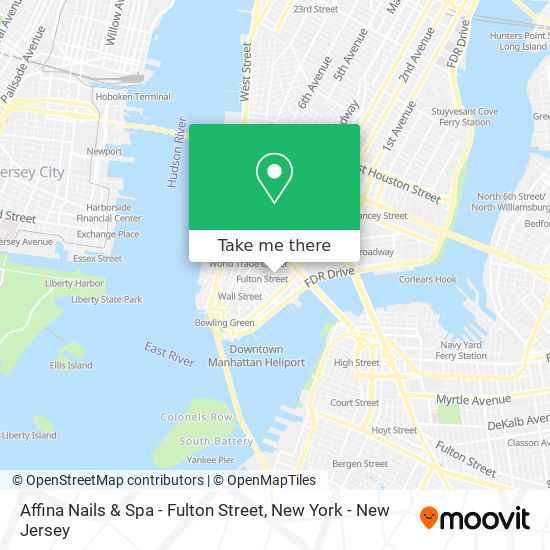 Affina Nails & Spa - Fulton Street map