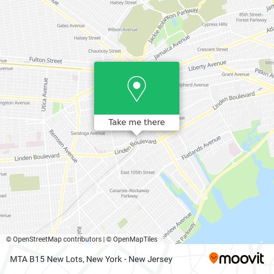 MTA B15 New Lots map