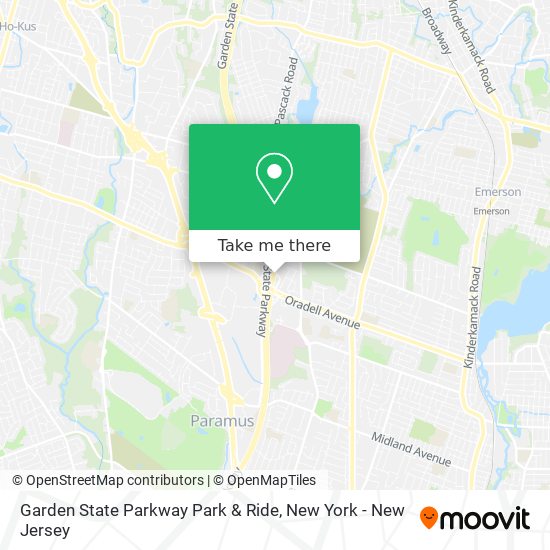 Mapa de Garden State Parkway Park & Ride