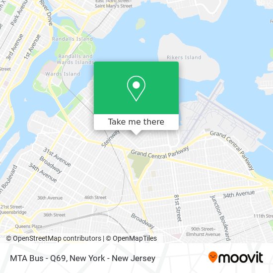 Mapa de MTA Bus - Q69