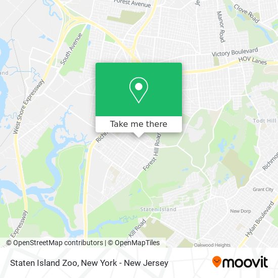 Staten Island Zoo map