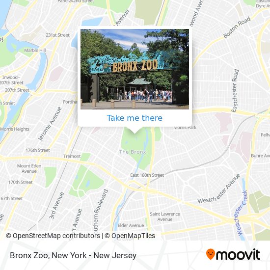 Bronx Zoo map