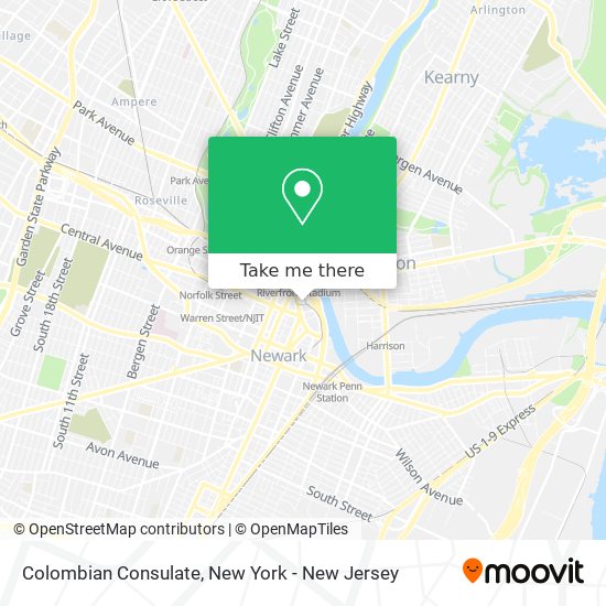 Colombian Consulate map