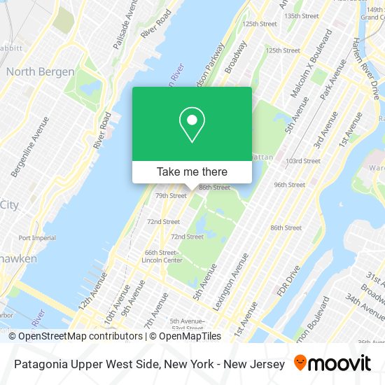 Patagonia Upper West Side map