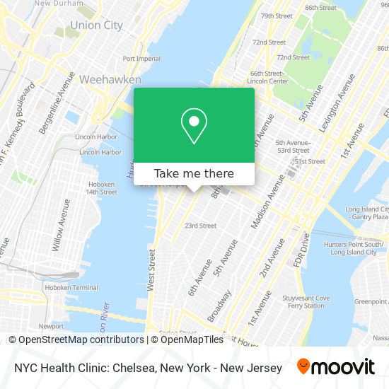 Mapa de NYC Health Clinic: Chelsea