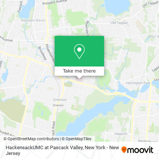 HackensackUMC at Pascack Valley map