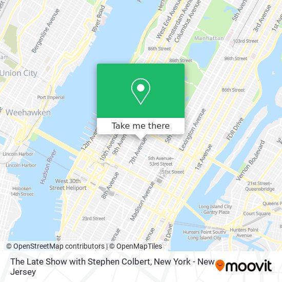 Mapa de The Late Show with Stephen Colbert