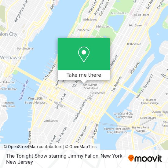 Mapa de The Tonight Show starring Jimmy Fallon