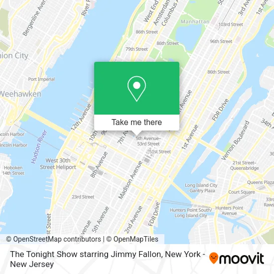 The Tonight Show starring Jimmy Fallon map