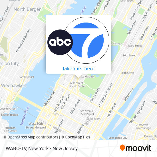 WABC-TV map