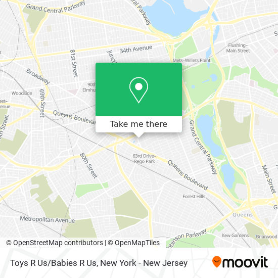 Toys R Us/Babies R Us map