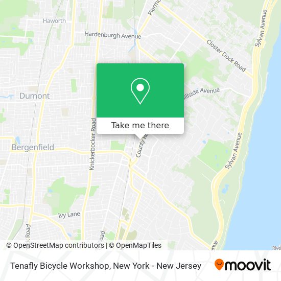 Mapa de Tenafly Bicycle Workshop