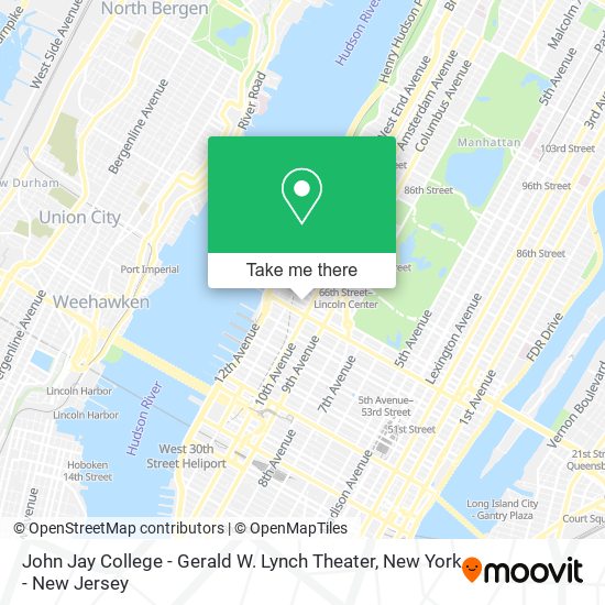 Mapa de John Jay College - Gerald W. Lynch Theater