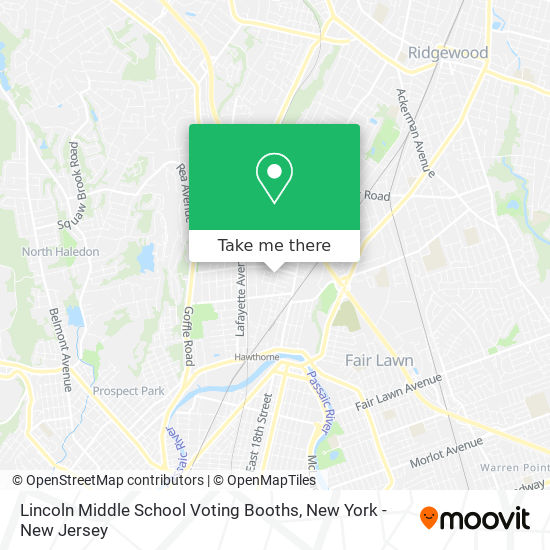 Mapa de Lincoln Middle School Voting Booths