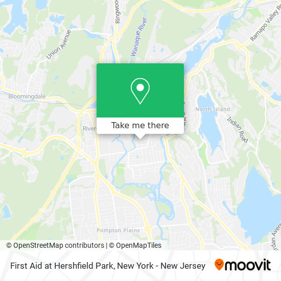 First Aid at Hershfield Park map