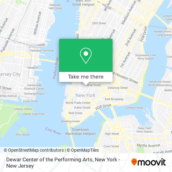 Dewar Center of the Performing Arts map