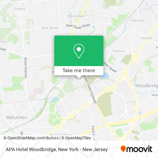 APA Hotel Woodbridge map