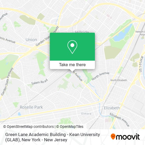 Mapa de Green Lane Academic Building - Kean University (GLAB)