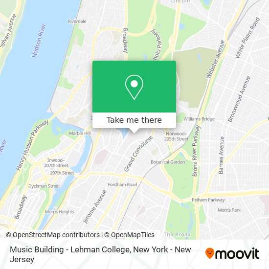 Mapa de Music Building - Lehman College