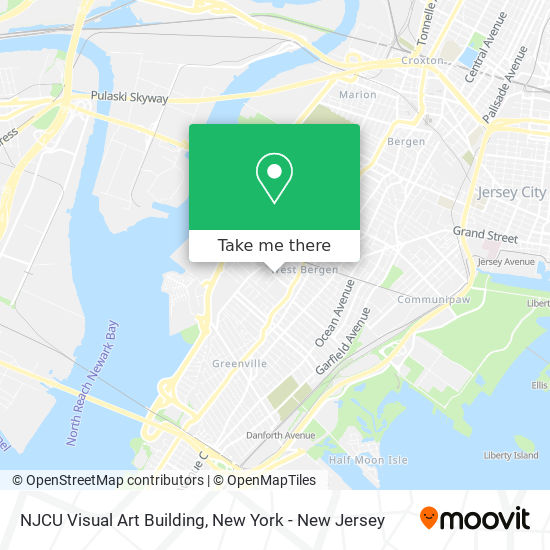 Mapa de NJCU Visual Art Building