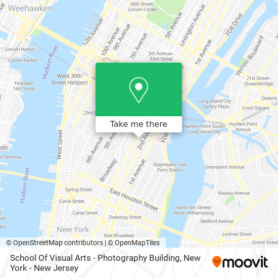 School Of Visual Arts - Photography Building map