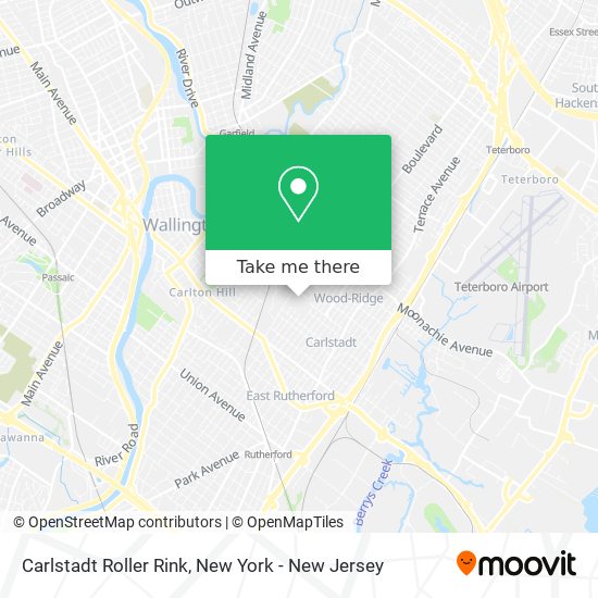 Mapa de Carlstadt Roller Rink