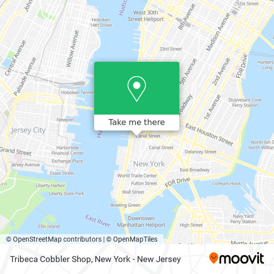 Tribeca Cobbler Shop map