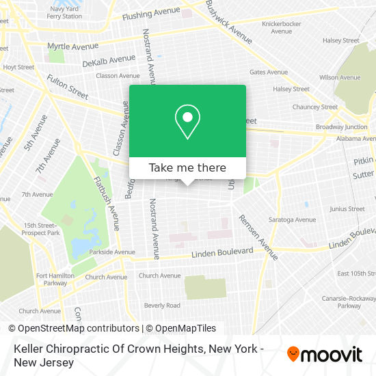 Mapa de Keller Chiropractic Of Crown Heights