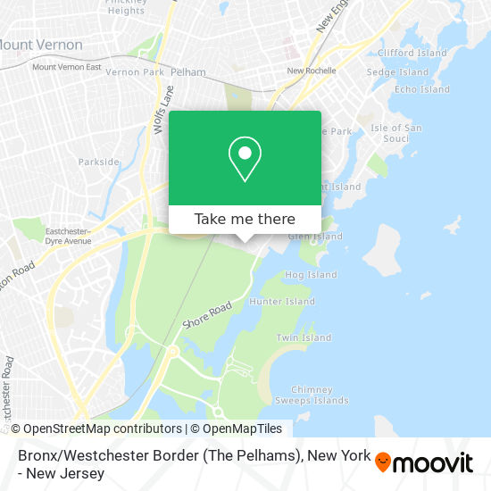 Bronx / Westchester Border (The Pelhams) map