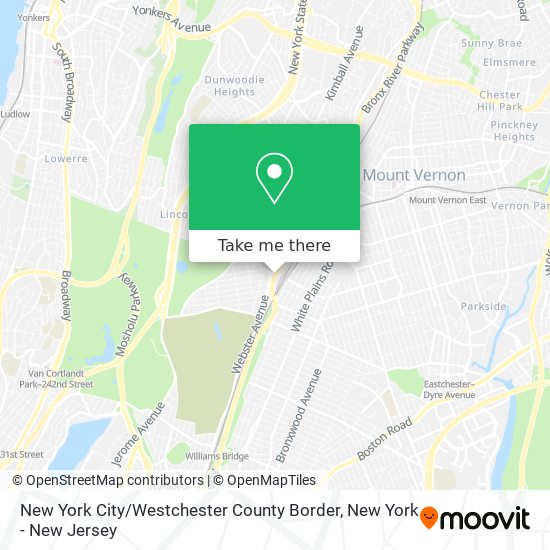 Mapa de New York City / Westchester County Border