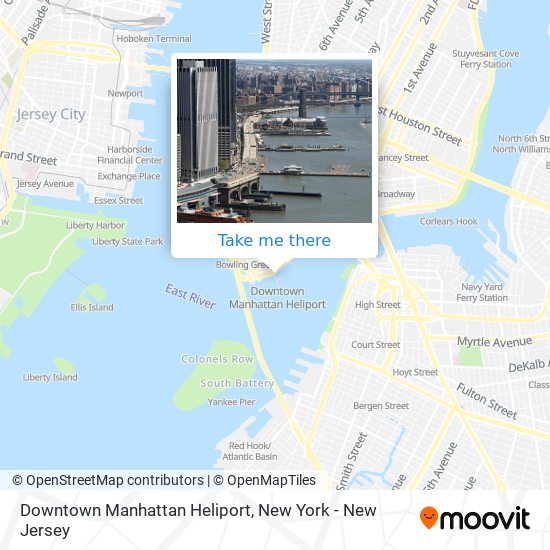 Downtown Manhattan Heliport map