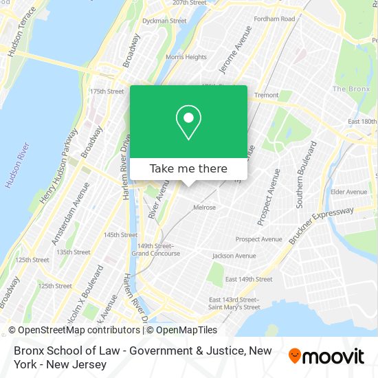 Bronx School of Law - Government & Justice map