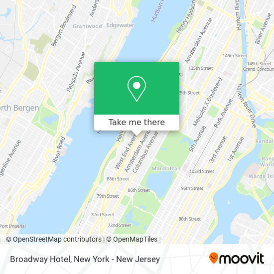 Broadway Hotel map