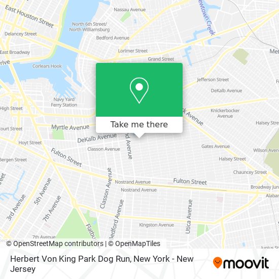 Herbert Von King Park Dog Run map