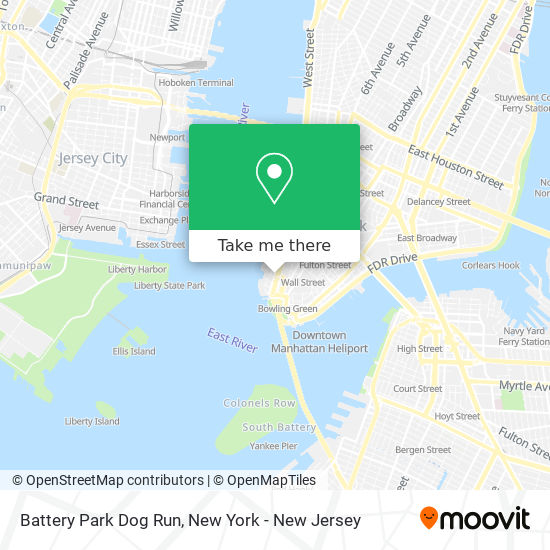 Mapa de Battery Park Dog Run