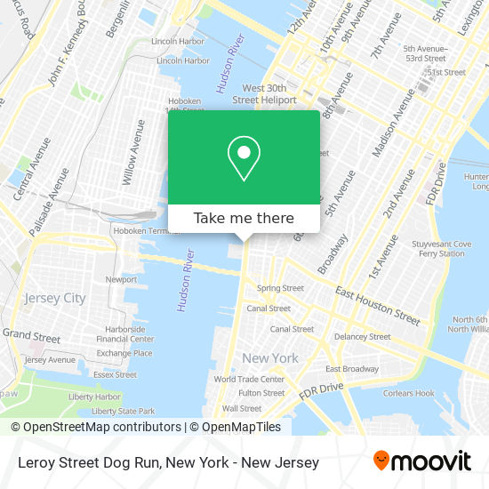 Leroy Street Dog Run map