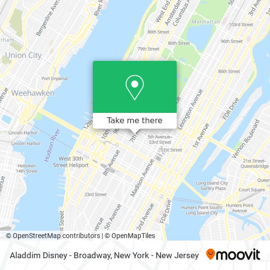 Mapa de Aladdim Disney - Broadway