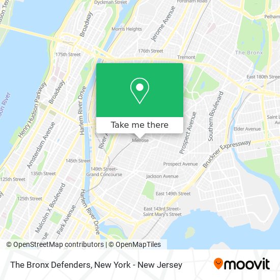 The Bronx Defenders map