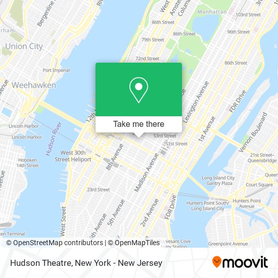 Mapa de Hudson Theatre