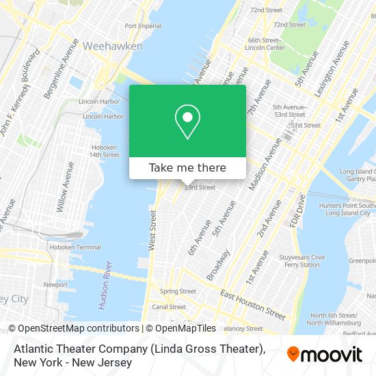 Mapa de Atlantic Theater Company (Linda Gross Theater)