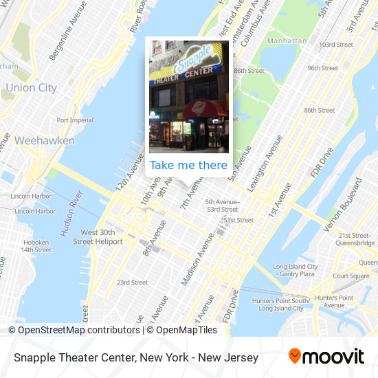 Snapple Theater Center map