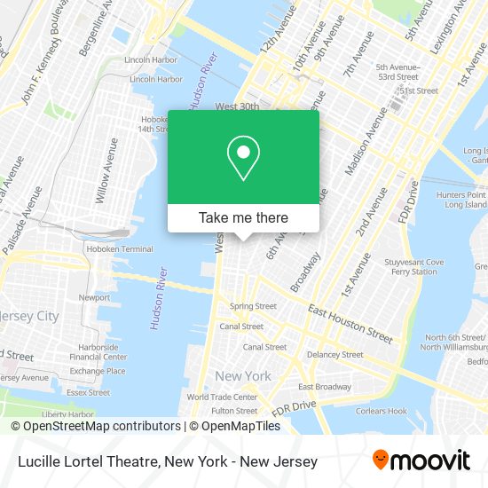 Mapa de Lucille Lortel Theatre