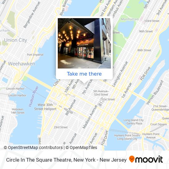 Mapa de Circle In The Square Theatre
