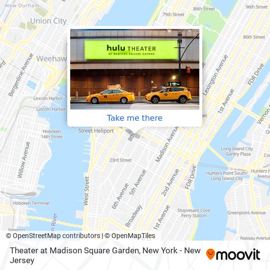 Mapa de Theater at Madison Square Garden