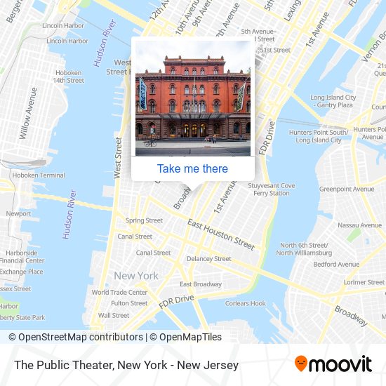 The Public Theater map