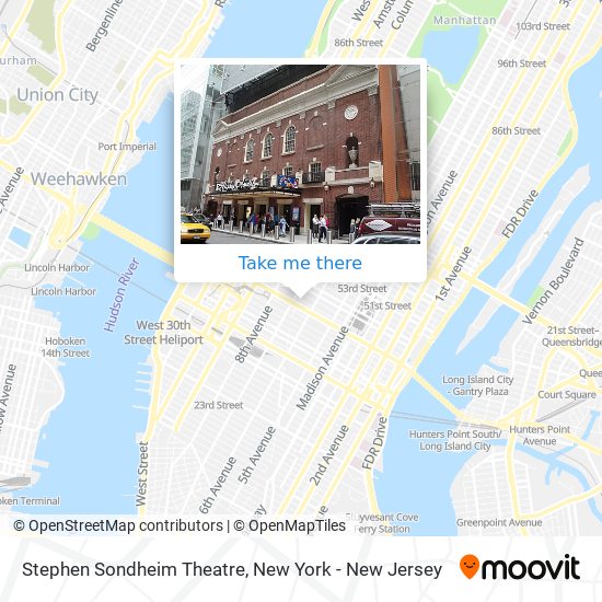 Stephen Sondheim Theatre map