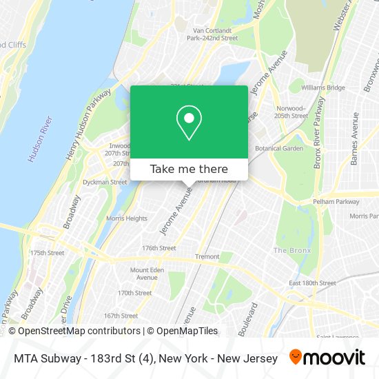 Mapa de MTA Subway - 183rd St (4)