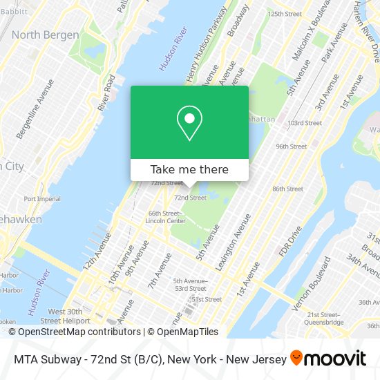 MTA Subway - 72nd St (B/C) map