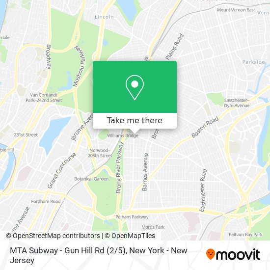 MTA Subway - Gun Hill Rd (2/5) map